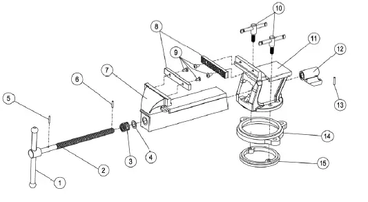 CENTRAL MACHINERY 59117 5 Inch Swivel Vise fig-1