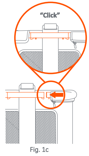 baby trend BT06 Series Modular Storage Basket for Morph Single to Double Stroller - frame connector