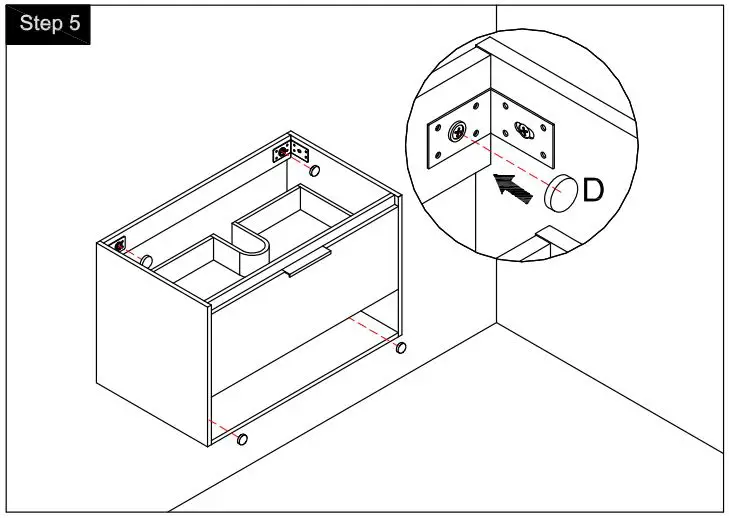 Jim s Maison JMJ-BCB-43 Bathroom Vanity Instruction Manual - Fig 5