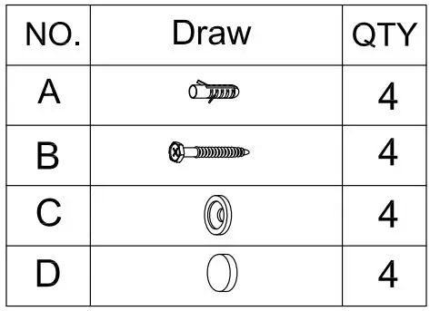 Jim s Maison JMJ-BCB-43 Bathroom Vanity Instruction Manual - Hardware