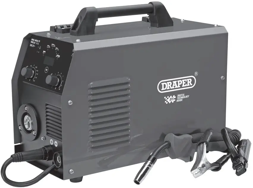 DRAPER MW160A Gas or Gasless MIG Inverter Multi Welder Machine