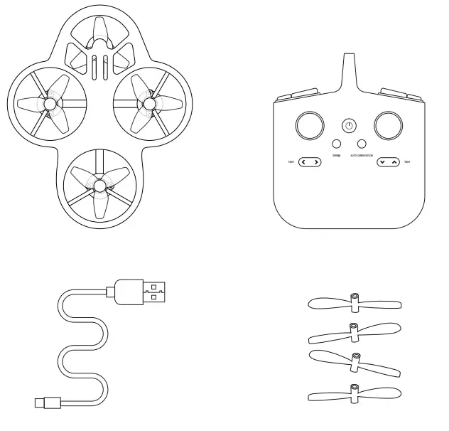 SHARPER IMAGE ZS-WLSL002T24G Drone Xtreme Stunt Copter - CONTENTS