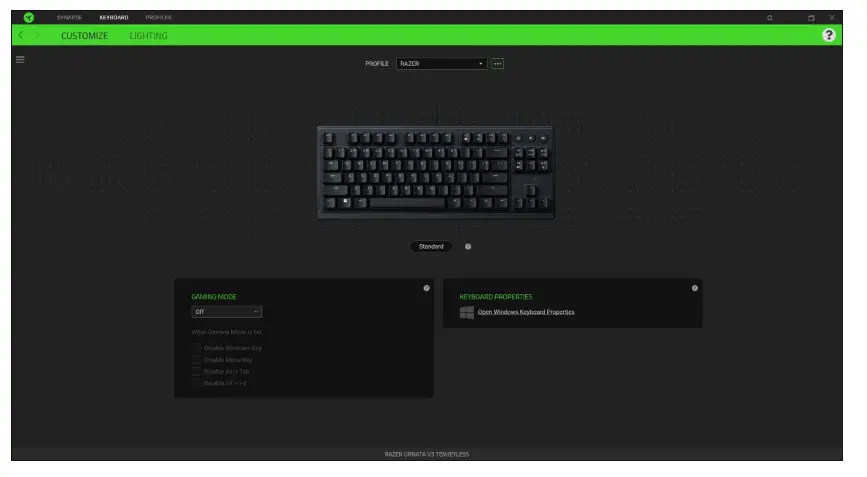 RAZER Ornata V3 TKL Gaming Keyboard - fig 1 5