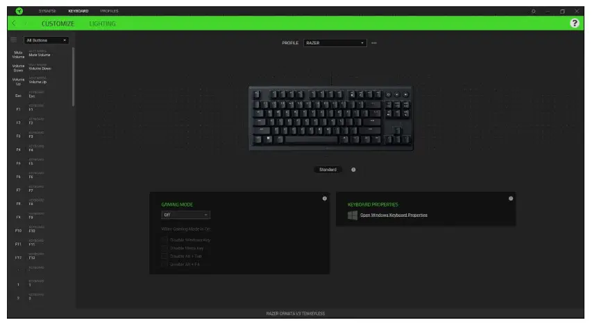 RAZER Ornata V3 TKL Gaming Keyboard - fig 1 6