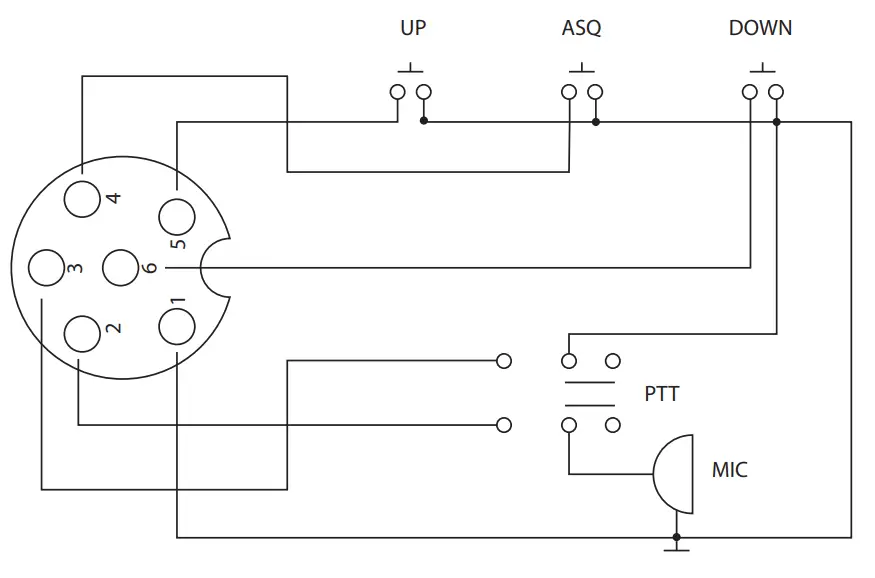 PNI Escort HP 8000L CB Radio - MICROPHONE WIRING DIAGRAM