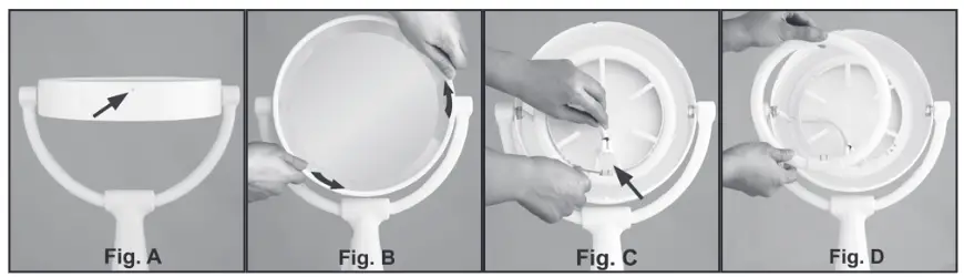 Eleganze MAX2000 Max Bright Sunlight Lighted Dual Sided Vanity Mirror - fig