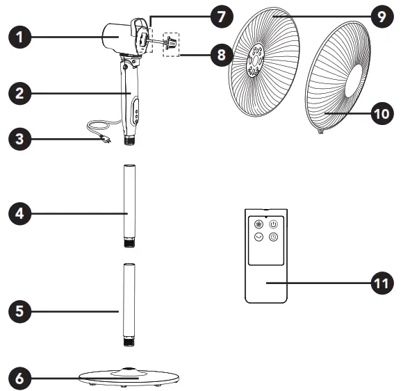 SIGURO SGR-FN-S470W Stand Fan - OVERVIEW