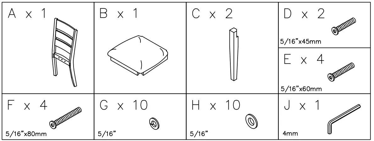 ASHLEY D754-01 Grindleburg Ladderback Dining Chair - fig 1