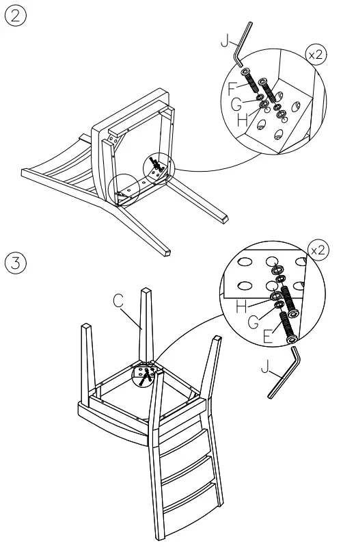 ASHLEY D754-01 Grindleburg Ladderback Dining Chair - fig 3