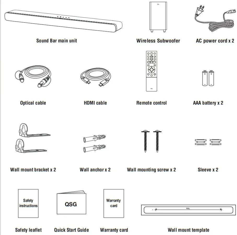 TCL TS82128 212 Channel Dolby Atmos Sound Bar - fig 2