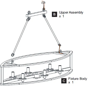 QUOIZEL FTS638EK Fortress 6-Light Earth Black Linear Chandelier 03
