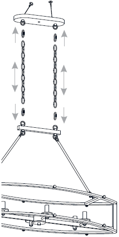 QUOIZEL FTS638EK Fortress 6-Light Earth Black Linear Chandelier 08