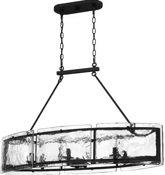 QUOIZEL FTS638EK Fortress 6-Light Earth Black Linear Chandelier product