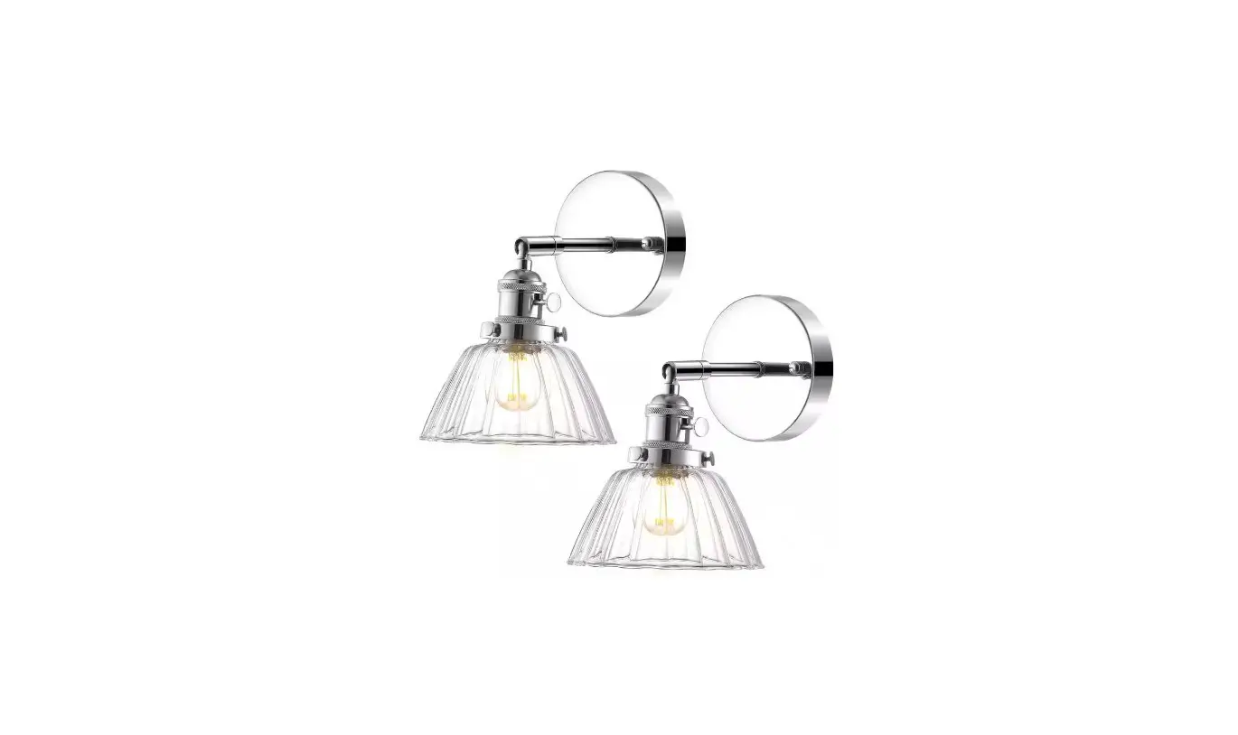 Wingbo Wbwl-gl15-ch 1-light Nickel Wall Sconces Instruction Manual