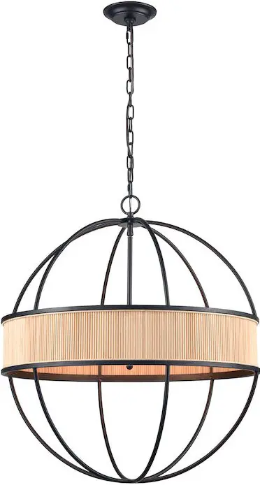 Wide 6 Light Pendant