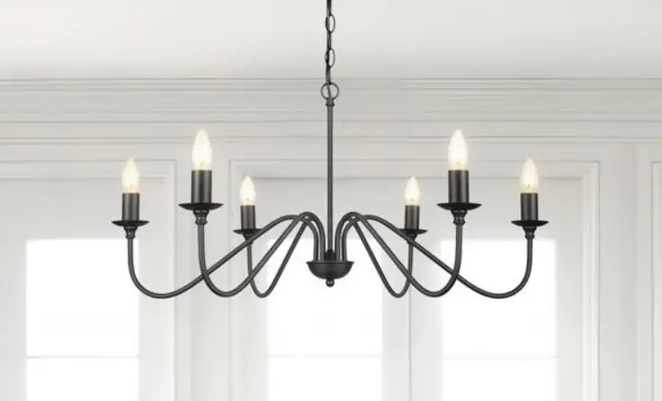 4modernhome 9004-6bk 6-light Black Candlestick Chandelier Instruction Manual