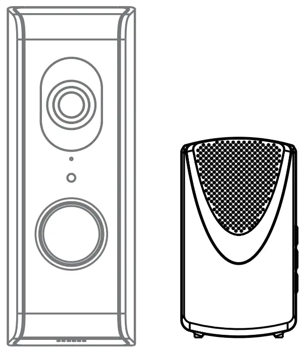 SecuFIRST DID701B Slimme Wifi Deurbel Met Camera Met