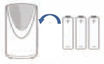 Add 3x AA batteries in the chime battery compartment