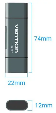 VENTION USB3 0 Multi Function Card Reader Gray Metal Type - Figure 8