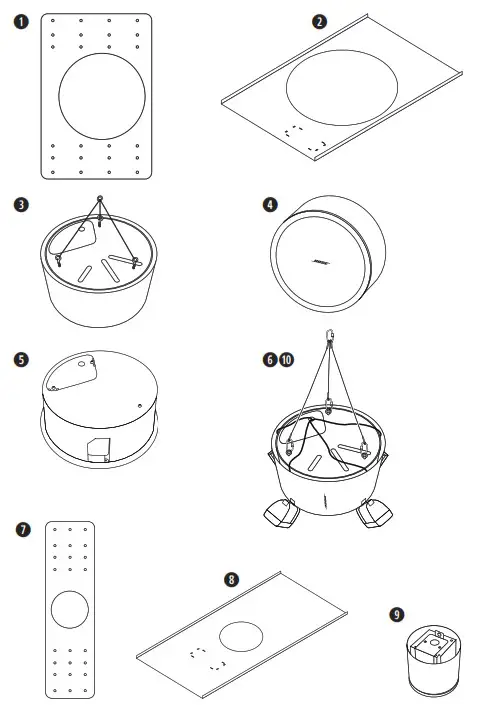 BOSE FreeSpace 3 Subwoofer Satellite Systems - Installation Options