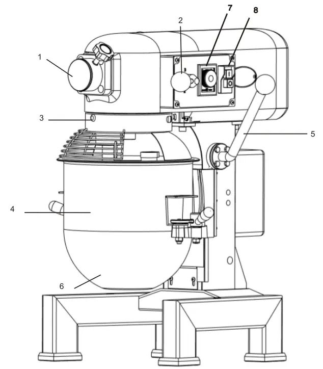 AVANTCO 177MX10H Gear Driven Commercial Mixer - DESCRIPTION