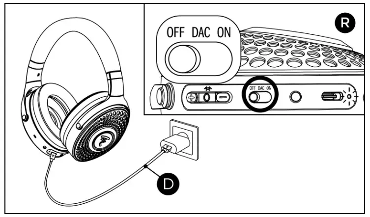 FOCAL Bathys Wireless Noise Cancelling Headphones - Charging the headphones