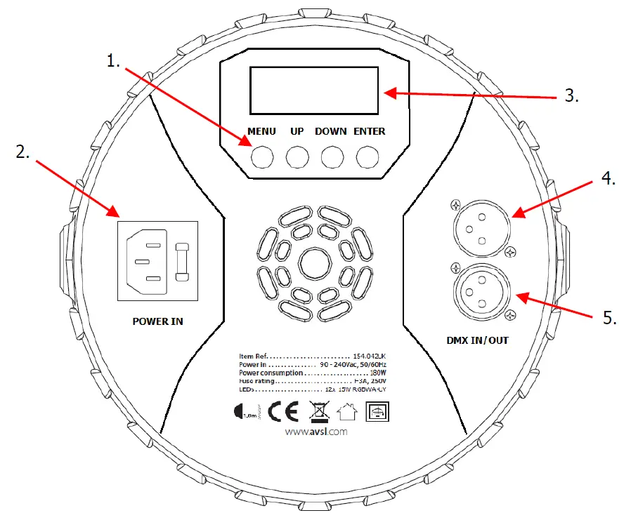 qtx-154-042UK-High-Power-RGBWA-UV-PAR-Light-FIG-1