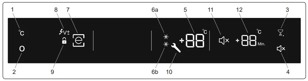 Cylinda K4485XRFHE Refrigerator - Control Panel