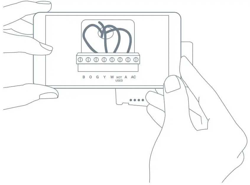 nest B08K2M13NY Thermostat E Smart Thermostat - picture of the wires