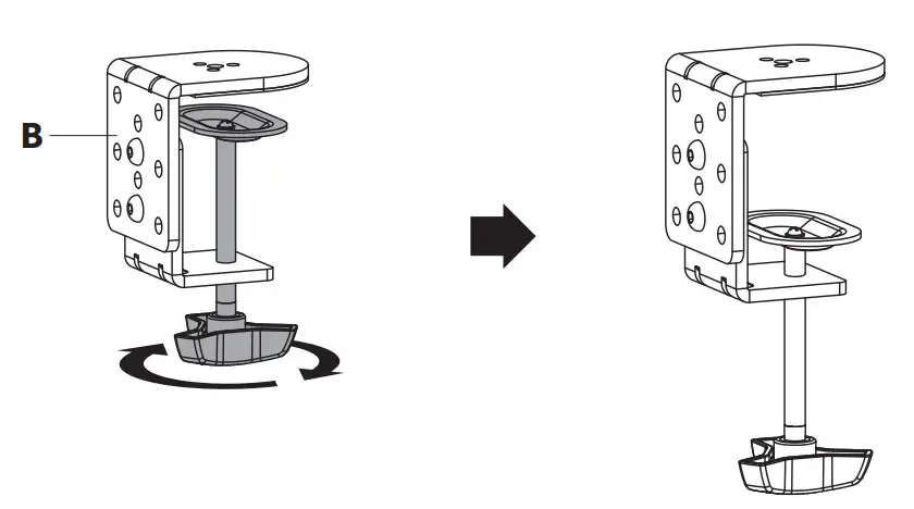 V I V O STAND-V032,W Steel Dual Monitor Desk Mount - ASSEMBLY STEPS 1