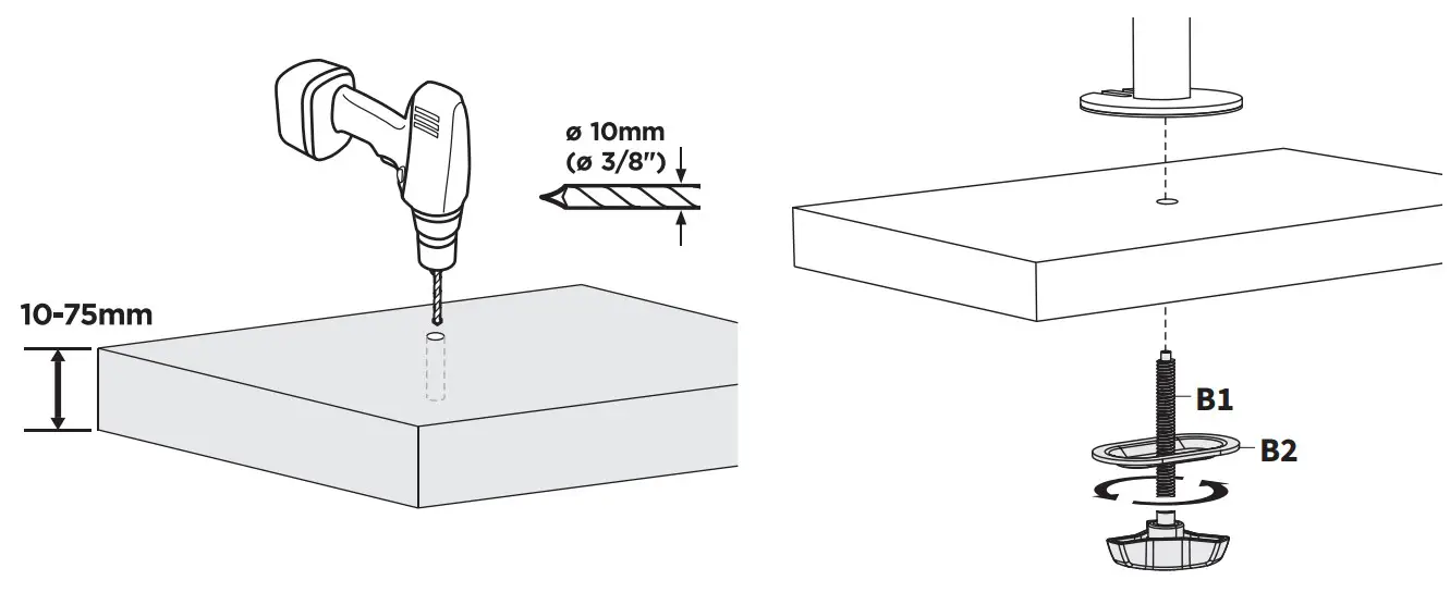 V I V O STAND-V032,W Steel Dual Monitor Desk Mount - ASSEMBLY STEPS 5