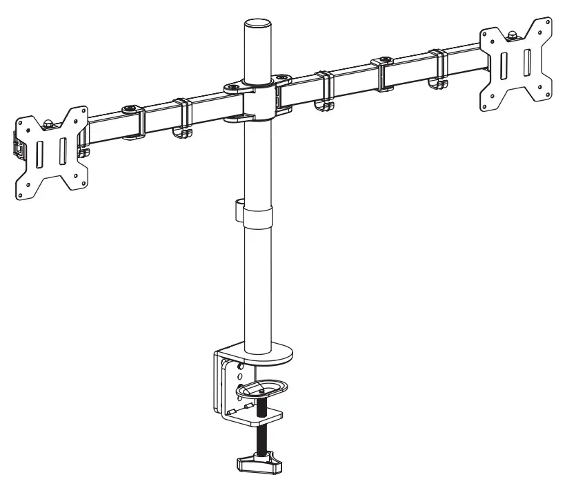 V I V O STAND-V032,W Steel Dual Monitor Desk Mount