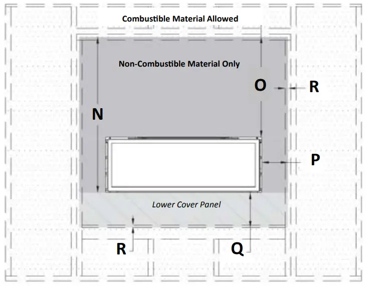 KOZY HEAT Callaway 40 Direct Vent Fireplace - Finishing Clearances
