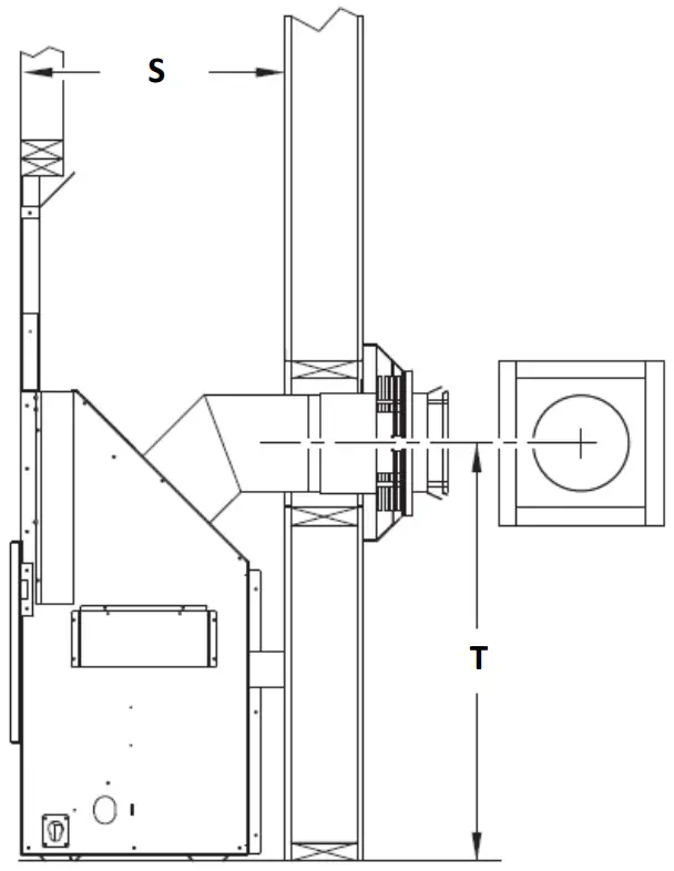 KOZY HEAT Callaway 40 Direct Vent Fireplace - Horizontal Termination Framing