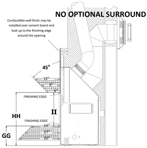 KOZY HEAT Callaway 40 Direct Vent Fireplace - Linear Chimney 3