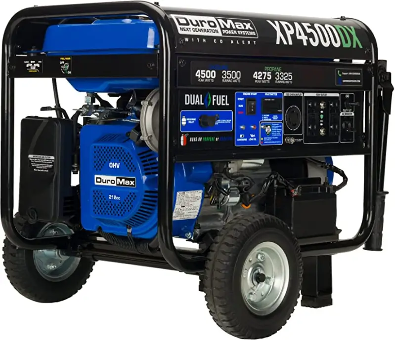 DuroMax XP4500DX 4,500 Watt Dual Fuel Portable Generator