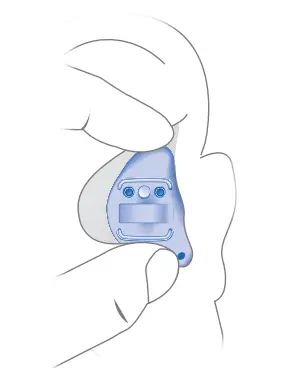 Miracle-Ear MEMINI Mirage IIC Hearing Aid - head