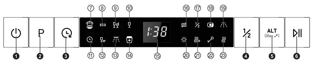 Hisense HS622E90BUK Dishwasher - fig 1