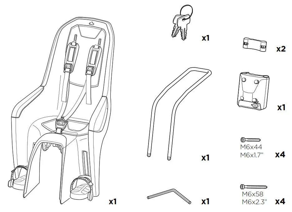 THULE 100109, 100110, 100111 RideAlong Lite Child Bike Seat - fig 1