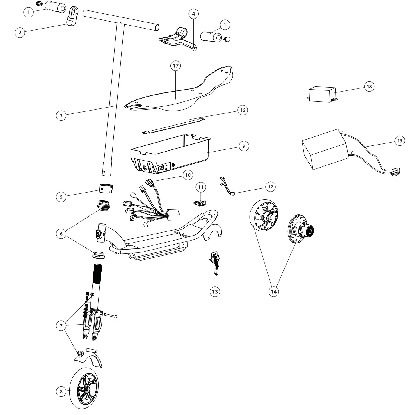 Razor PowerCore E90 Electric Hub Motor Scooter - ELECTRIC SCOOTER PARTS