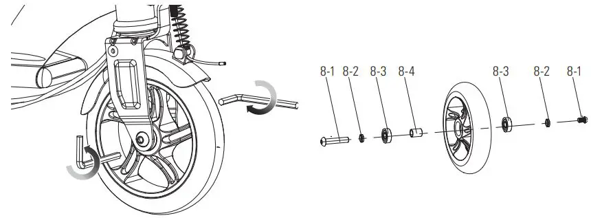 Razor PowerCore E90 Electric Hub Motor Scooter - Front Wheel Replacement