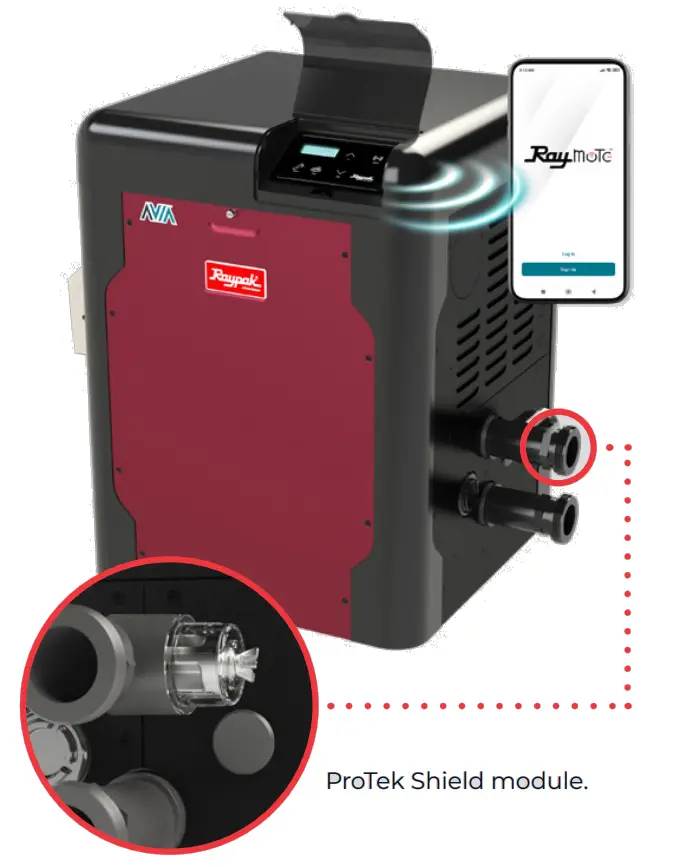 Raypak RP P 600 1 Electronic Natural Gas Pool and Spa Heater - Wi-Fi