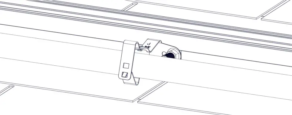 K2 systems 4000279 K2 Conduit Clamp CrossRail Kit User Guide - Secure conduit by pressing securement tabs closed