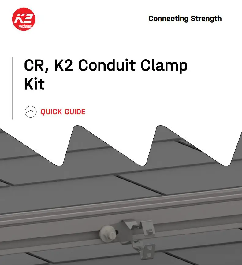 K2 systems 4000279 K2 Conduit Clamp CrossRail Kit User Guide