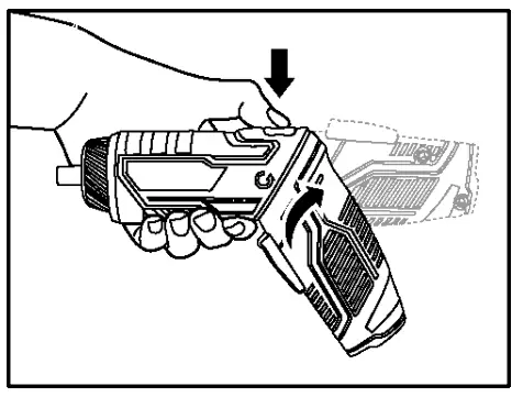 TOOLCRAFT 2623586 Cordless Screwdriver Drill - Handle rotation