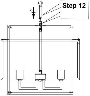 Hartford MX19081-4-P 4 Light Black Gold Small Island Pendant S12
