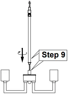 Hartford MX19081-4-P 4 Light Black Gold Small Island Pendant S9