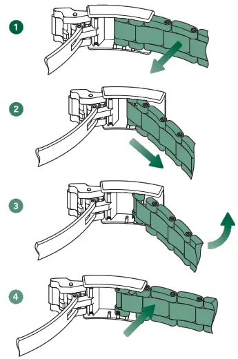 Adjusting from the short position to the long position