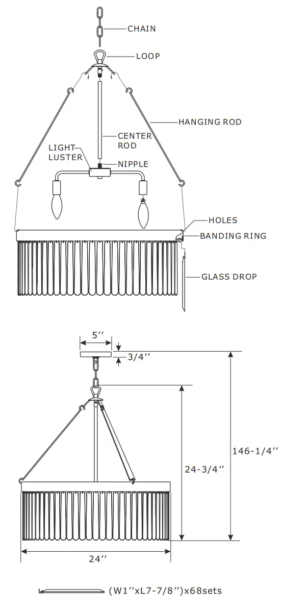 CRYSTORAMA EMO 5406-BF Emory Eight Light Chandelier  -