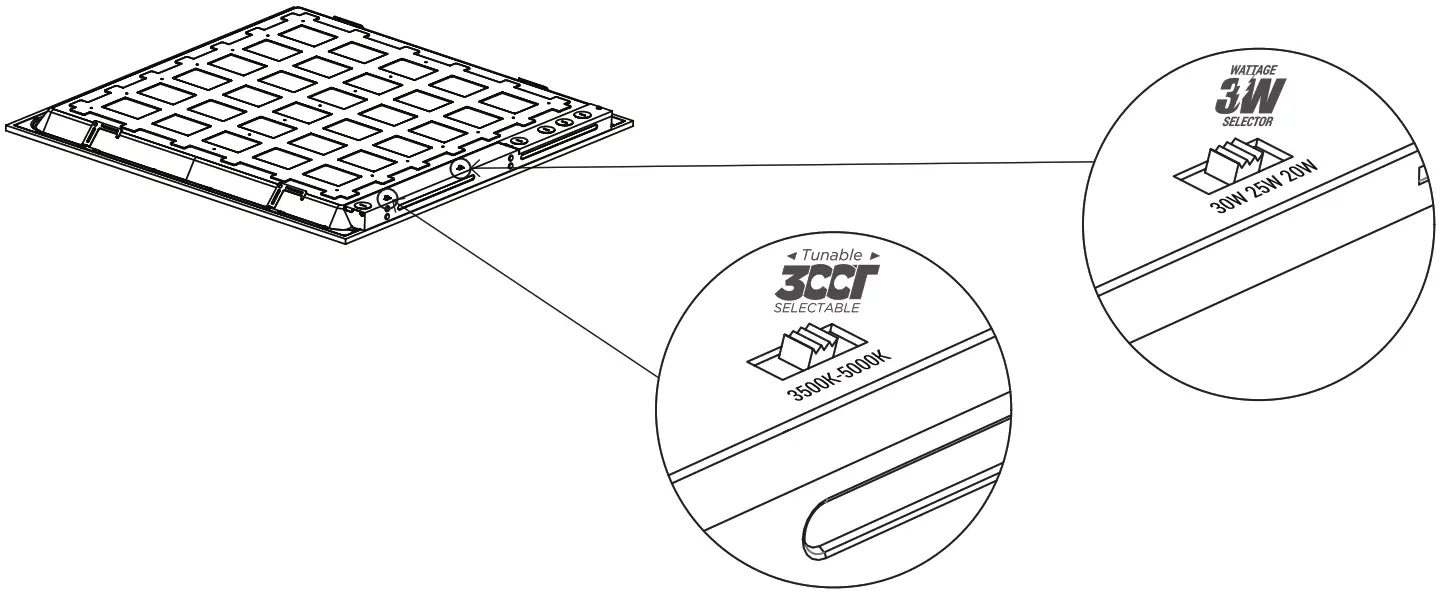 PORTOR LIGHTING PT-BLP6-24 2x4 LED Flat Panel Light - WIRING DIAGRAM1